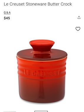 Le Creuset Stoneware Butter Keeper Crock